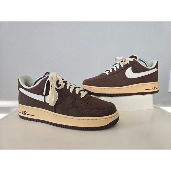 Nike Air Force 1 Low Mocha Brown Cream Sail Men’s Size 9 Streetwear RARE - Picture 1 of 9